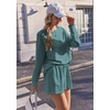 Ekouaer Women’s Lounge Sets Pajamas 2026 Fall Long Sleeve Top&Shorts XS-XXL | Matching 2 Piece Sets,Fall outfits,Loungewear for Travel,Vacation,Airport,Home,Daily Wear,Shorts with Pockets(Sage Greeen)