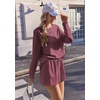 Ekouaer Women’s Lounge Sets Pajamas 2026 Fall Long Sleeve Top&Shorts XS-XXL | Matching 2 Piece Sets,Fall outfits,Loungewear for Travel,Vacation,Airport,Home,Daily Wear,Shorts with Pockets(Old Rose)
