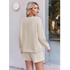 Ekouaer Women’s Lounge Sets Pajamas 2026 Fall Long Sleeve Top&Shorts XS-XXL | Matching 2 Piece Sets,Fall outfits,Loungewear for Travel,Vacation,Airport,Home,Daily Wear,Shorts with Pockets(Apricot)