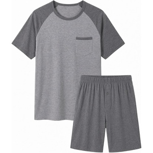 Ekouaer Mens Pajamas Set Bamboo Viscose Short Sleeve Pjs Sets | Soft Moisture Wicking Lightweight, Summer Button Fly Sleepwear with Pockets for lounging at home Running Reading(Grey)