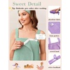 Ekouaer Towel Robe for Women Short Spa Bath Wrap Towel Wrap Shower Robe | Absorbent Material, Headband, Strap, Pockets(Mint Green)