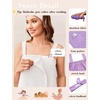 Ekouaer Towel Robe for Women Short Spa Bath Wrap Towel Wrap Shower Robe | Absorbent Material, Headband, Strap, Pockets(White)