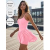 Ekouaer Womens Summer Sleeveless Workout Rompers Athletic Jumpsuit Shorts | Double Lined Shorts One Piece, Summer Wear, Slim Fit, Fashion Gym Yoga Clothes(Pink)