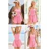 Ekouaer Womens Summer Sleeveless Workout Rompers Athletic Jumpsuit Shorts | Double Lined Shorts One Piece, Summer Wear, Slim Fit, Fashion Gym Yoga Clothes(Pink)