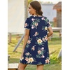 Ekouaer Zip Up Robes for Women Zipper House Coat Short Bathrobes Nightgown | Lightweight, Short Sleeves, Summer, Fashion Zip Front Robes with Pockets 2026(Floral Navy)