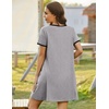 Ekouaer Zip Up Robes for Women Zipper House Coat Short Bathrobes Nightgown | Lightweight, Short Sleeves, Summer, Fashion Zip Front Robes with Pockets 2026(Light Gray)