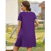 Ekouaer Zip Up Robes for Women Zipper House Coat Short Bathrobes Nightgown | Lightweight, Short Sleeves, Summer, Fashion Zip Front Robes with Pockets 2026(Dark Purple)