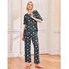 Ekouaer 2 Pack Womens Pajamas Sets Short Sleeve Long Pants Pjs Lounge Set | Comfy Soft Crew Neck Sleepwear with Pockets,Casual Printed Matching Sets for Daily Wear,Gifts,Mom,Friend,Maternity(Dark Grey Stars/Navy)