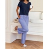 Ekouaer 2 Piece Womens Pajamas Set Short Sleeve Pjs Print Pants Lounge Set | Cute Ladies Pajamas for Women Set,Wide Leg Pants Summer Pjs with Pockets,Loose Fit Vacation Matching Sets Gifts for Women(Blue Stripe)