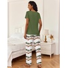 Ekouaer 2 Piece Womens Pajamas Set Short Sleeve Pjs Print Pants Lounge Set | Cute Ladies Pajamas for Women Set,Wide Leg Pants Summer Pjs with Pockets,Loose Fit Vacation Matching Sets Gifts for Women(Green Tie-dye)