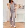 Ekouaer 2 Piece Womens Pajamas Set Short Sleeve Pjs Print Pants Lounge Set | Cute Ladies Pajamas for Women Set,Wide Leg Pants Summer Pjs with Pockets,Loose Fit Vacation Matching Sets Gifts for Women(Grey Stars)
