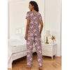 Ekouaer 2 Piece Womens Pajamas Set Short Sleeve Pjs Print Pants Lounge Set | Cute Ladies Pajamas for Women Set,Wide Leg Pants Summer Pjs with Pockets,Loose Fit Vacation Matching Sets Gifts for Women(Leopard-print Bow)