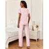 Ekouaer 2 Piece Womens Pajamas Set Short Sleeve Pjs Print Pants Lounge Set | Cute Ladies Pajamas for Women Set,Wide Leg Pants Summer Pjs with Pockets,Loose Fit Vacation Matching Sets Gifts for Women(A Rose Pink Leopard)