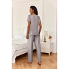Ekouaer 2 Piece Womens Pajamas Set Short Sleeve Pjs Print Pants Lounge Set | Cute Ladies Pajamas for Women Set,Wide Leg Pants Summer Pjs with Pockets,Loose Fit Vacation Matching Sets Gifts for Women(Grey Stars)