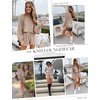 Ekouaer Knit Pajamas Set for Women Lounge Sets Long Sleeve Sweatsuit(Apricot)
