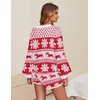 Ekouaer Knit Pajamas Set for Women Lounge Sets Long Sleeve Sweatsuit(Christmas White)