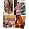 Ekouaer Knit Pajamas Set for Women Lounge Sets Long Sleeve Sweatsuit(Christmas White)
