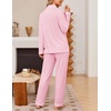 Ekouaer Womens Pajama Sets Button Down Long Sleeve & Pants loungewear(Pink)