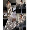 Ekouaer Womens Pajama Sets Fuzzy Fleece Sleepwear Long Sleeve Pjs | Fall Outfits,Sweater Nightwear,V Neck,Pants,2 Piece Matching Set,Ideal for Home Relaxation,Party,Cozy Loungewear(White)