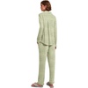 Ekouaer Women’s Pajamas Long Sleeve Loungewear Casual Button Down Pjs | Soft Sleepwear,Notch Collar,Elastic Waist Pants with Side Pockets,Adjustable Drawstring,Pajama Party,Maternity,Postpartum(Light Green)