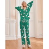 Ekouaer Women’s Pajamas Long Sleeve Loungewear Casual Button Down Pjs | Soft Sleepwear,Notch Collar,Elastic Waist Pants with Side Pockets,Adjustable Drawstring,Pajama Party,Maternity,Postpartum(Santa Claus)