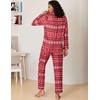 Ekouaer Women’s Pajamas Long Sleeve Loungewear Casual Button Down Pjs | Soft Sleepwear,Notch Collar,Elastic Waist Pants with Side Pockets,Adjustable Drawstring,Pajama Party,Maternity,Postpartum(Christmas Pattern)
