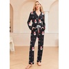 Ekouaer Women’s Pajamas Long Sleeve Loungewear Casual Button Down Pjs | Soft Sleepwear,Notch Collar,Elastic Waist Pants with Side Pockets,Adjustable Drawstring,Pajama Party,Maternity,Postpartum(Christmas Pattern2)