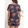 Ekouaer Women’s Pajamas Sets Short Sleeve Pjs Two Piece Sleepwear Casual Lounge Sets With Pockets(Cow Leopard)