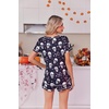 Ekouaer Women’s Pajamas Sets Short Sleeve Pjs Two Piece Sleepwear Casual Lounge Sets With Pockets(Halloween Skull)