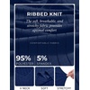 Ekouaer Long Sleeve Nightgowns for Women V Neck Ribbed Knit Sleepwear S-3XL | Soft Cozy Stretchy Sleepshirt Loose Fit House Dress for Sleep, Home, Casual Time, Going Out, Party(Navy Blue)