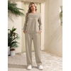 Ekouaer 2 Piece Sets for Women Lounge Set Airport Fall Travel Outfits 2026 | Pleated Top, Long Sleeve, Wide Leg Pants, Casual Tracksuit Matching Sets, Cozy Sweatsuits Vacation Fashion Women Clothing(Moon Grey)