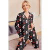 Ekouaer Pajamas Womens Long Sleeve Sleepwear Button Down Loungewear Pjs Set | Comfy Soft,Classic Notch Collar,2 Piece Matching Set for Postpartum,Maternity,Bridal,Travel,Daily,Gift(Christmas Black With Snowman)