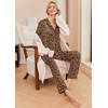 Ekouaer Pajamas Womens Long Sleeve Sleepwear Button Down Loungewear Pjs Set | Comfy Soft,Classic Notch Collar,2 Piece Matching Set for Postpartum,Maternity,Bridal,Travel,Daily,Gift(Leopard)