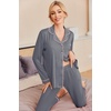 Ekouaer Pajamas Womens Long Sleeve Sleepwear Button Down Loungewear Pjs Set | Comfy Soft,Classic Notch Collar,2 Piece Matching Set for Postpartum,Maternity,Bridal,Travel,Daily,Gift(Gray)