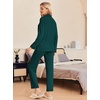 Ekouaer Pajamas Womens Long Sleeve Sleepwear Button Down Loungewear Pjs Set | Comfy Soft,Classic Notch Collar,2 Piece Matching Set for Postpartum,Maternity,Bridal,Travel,Daily,Gift(Dark Green)
