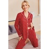 Ekouaer Pajamas Womens Long Sleeve Sleepwear Button Down Loungewear Pjs Set | Comfy Soft,Classic Notch Collar,2 Piece Matching Set for Postpartum,Maternity,Bridal,Travel,Daily,Gift(Christmas Tree)