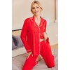Ekouaer Pajamas Womens Long Sleeve Sleepwear Button Down Loungewear Pjs Set | Comfy Soft,Classic Notch Collar,2 Piece Matching Set for Postpartum,Maternity,Bridal,Travel,Daily,Gift(Red)