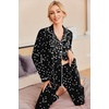 Ekouaer Pajamas Womens Long Sleeve Sleepwear Button Down Loungewear Pjs Set | Comfy Soft,Classic Notch Collar,2 Piece Matching Set for Postpartum,Maternity,Bridal,Travel,Daily,Gift(Stars Pattern – Black)