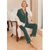 Ekouaer Pajamas Womens Long Sleeve Sleepwear Button Down Loungewear Pjs Set | Comfy Soft,Classic Notch Collar,2 Piece Matching Set for Postpartum,Maternity,Bridal,Travel,Daily,Gift(Green With White Dots)