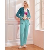 Ekouaer Pajamas Womens Long Sleeve Sleepwear Button Down Loungewear Pjs Set | Comfy Soft,Classic Notch Collar,2 Piece Matching Set for Postpartum,Maternity,Bridal,Travel,Daily,Gift(Floral Blue Green)