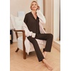 Ekouaer Pajamas Womens Long Sleeve Sleepwear Button Down Loungewear Pjs Set | Comfy Soft,Classic Notch Collar,2 Piece Matching Set for Postpartum,Maternity,Bridal,Travel,Daily,Gift(Brown)