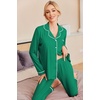 Ekouaer Pajamas Womens Long Sleeve Sleepwear Button Down Loungewear Pjs Set | Comfy Soft,Classic Notch Collar,2 Piece Matching Set for Postpartum,Maternity,Bridal,Travel,Daily,Gift(Green)