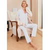 Ekouaer Pajamas Womens Long Sleeve Sleepwear Button Down Loungewear Pjs Set | Comfy Soft,Classic Notch Collar,2 Piece Matching Set for Postpartum,Maternity,Bridal,Travel,Daily,Gift(White With Black Dots)