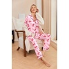 Ekouaer Pajamas Womens Long Sleeve Sleepwear Button Down Loungewear Pjs Set | Comfy Soft,Classic Notch Collar,2 Piece Matching Set for Postpartum,Maternity,Bridal,Travel,Daily,Gift(Bow Pink Red)