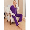 Ekouaer Pajamas Womens Long Sleeve Sleepwear Button Down Loungewear Pjs Set | Comfy Soft,Classic Notch Collar,2 Piece Matching Set for Postpartum,Maternity,Bridal,Travel,Daily,Gift(Purple)