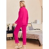 Ekouaer Pajamas Womens Long Sleeve Sleepwear Button Down Loungewear Pjs Set | Comfy Soft,Classic Notch Collar,2 Piece Matching Set for Postpartum,Maternity,Bridal,Travel,Daily,Gift(Rose)