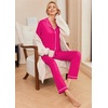 Ekouaer Pajamas Womens Long Sleeve Sleepwear Button Down Loungewear Pjs Set | Comfy Soft,Classic Notch Collar,2 Piece Matching Set for Postpartum,Maternity,Bridal,Travel,Daily,Gift(Rose)
