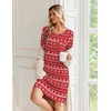 Ekouaer Womens Long Sleeve Nightgown Crewneck Sleepshirt Soft Sleep Dress | This Sleepwear Features Super Soft Skin-friendly Knit Fabric Pajama for Sleeping or Lounging Excellent Value for the Price(Red Christmas Reindeer)