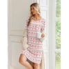 Ekouaer Womens Long Sleeve Nightgown Crewneck Sleepshirt Soft Sleep Dress | This Sleepwear Features Super Soft Skin-friendly Knit Fabric Pajama for Sleeping or Lounging Excellent Value for the Price(White Christmas Reindeer)