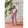 Ekouaer Womens Lounge Sets Long Sleeve Casual Pajama Fall Sleepwear Pockets | Soft Ribbed Knit Pjs, Loungewear 2 Piece Outfits, Crew neck, Curved Hem, Fashion 2026 Matching Sets Women Clothing(Dusty Rose)